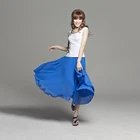 Women's Boho Front Blue Beach Long Maxi Skirt And Summer Skirt