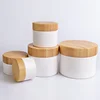 Personal skin care packaging 10g 30g 50g 100g 150g 250g pp plastic cosmetic cream jar with bamboo lid