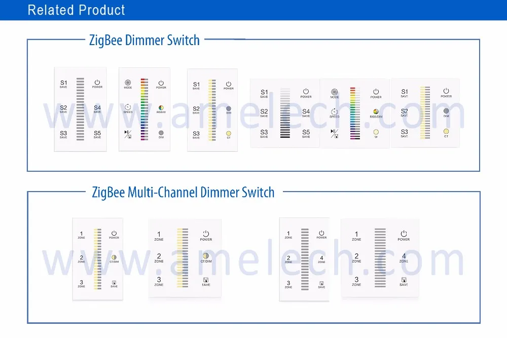 zigbee wireless control dimmable touch electrical wall switches for us - ANKUX.COM