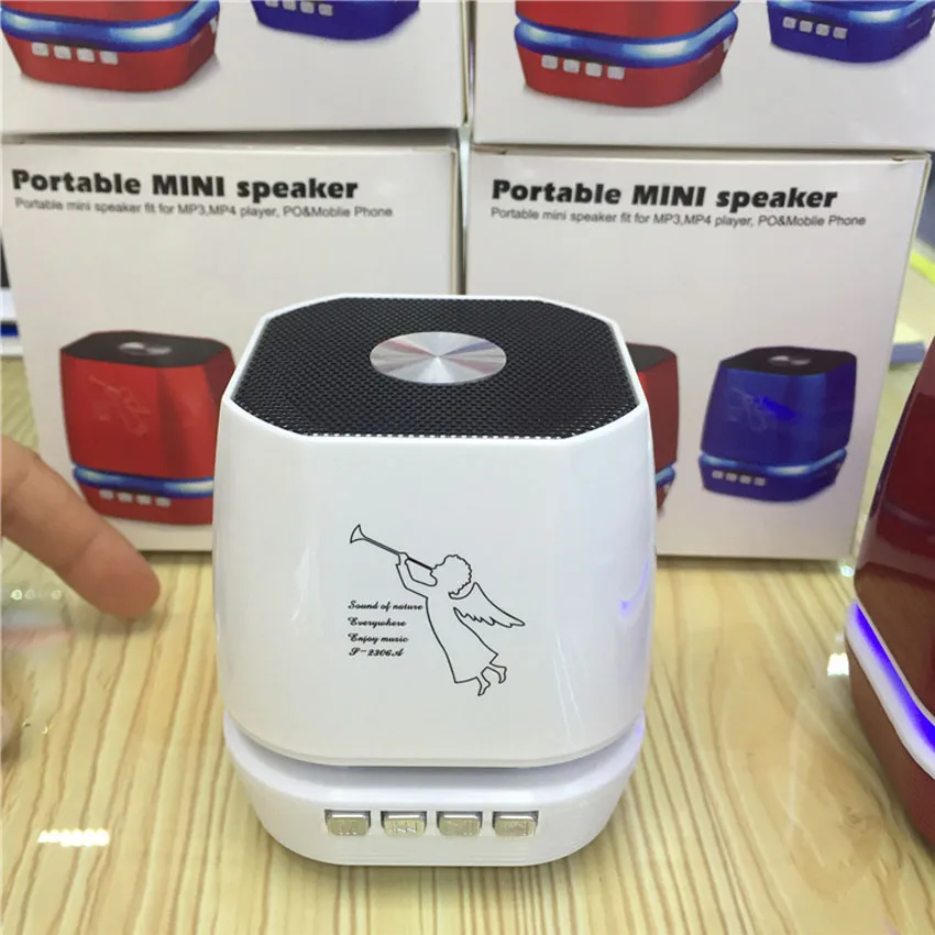 Portable mini sound wireless sound box LED color lamp cannon Colorful Sound Box Subwoofer Loudspeaker FM TFcard For Smart Phone - ANKUX.COM