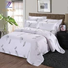Wholesale Luxury 100% Cotton White Jacquard Weave Customized Logo Hotel Queen Bed Set