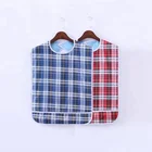 Terry Clothing Protector Dots Print - Adult Bibs