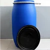 blue color 200L HDPE plastic drum barrel with black cover and gas vent