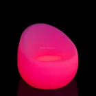 LED plastic garden sofa furniture/ illuminated led sofa chair /remote control led light up sofa