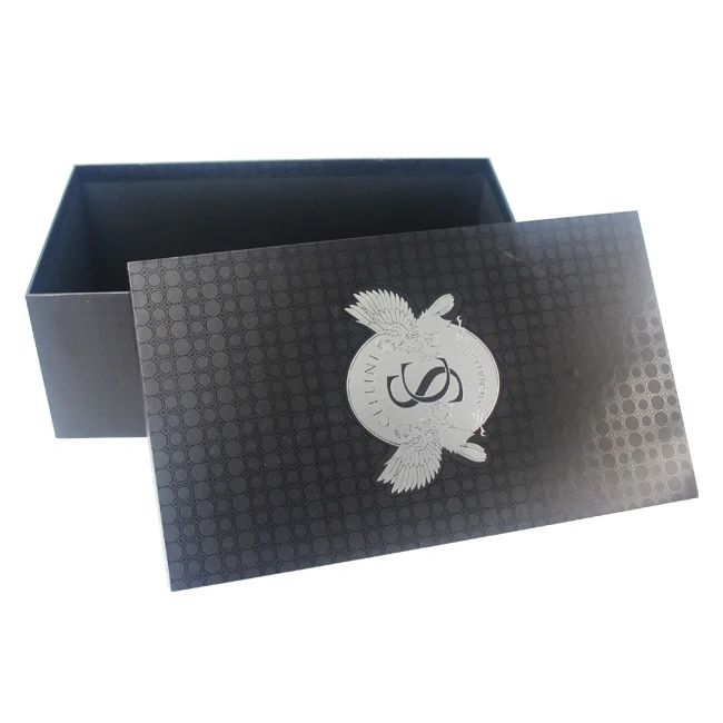custom matt black stiff cardboard packaging gift box packaging