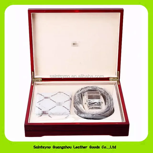 leather gift set for businessman with automatic leather belt and