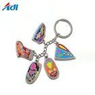 Custom Roman Holiday enamel key ring shoes logo key chains metals keychain
