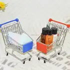 Gift item mini supermarket trolley cart small shopping basket for sales promotion in candy sweet cake makeup cosmetic
