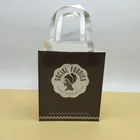 White Kraft Paper Bag with Flat Paper Handle