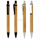 Modern design wood bamboo ball pen push action ball pen