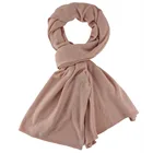 Lady's fashion viscose wool polyamide cashmere yarn dyed knitted scarf