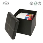 European Case Storage Leather Folding Lounge Chair Ottoman Chair
