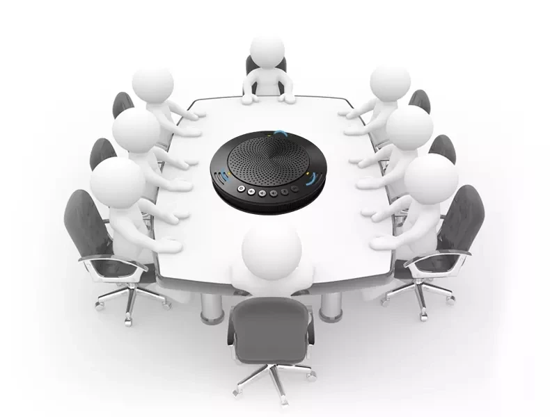 Wireless video conference speaker and microphone for 30square meeting room - ANKUX.COM