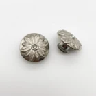 decorative fancy rhinestone metal button covers for clothing