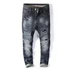 2019 exquisite loose hole jeans, comfortable men's clothing pencil pants
