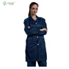 Autoclavable Cleanroom antistatic navy blue stripe suit Lab gown esd smock uniform lab coat