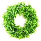 New fashion Handmade Wreath with natural leaves Greenery Spring Front Door Wreath