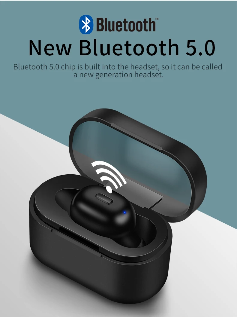TWS Earbuds Bluetooth 5.0 Headphones Sports in-Ear Mini Headset Auto Pairing 200mAh Charging Case Noise Cancelling Earphones - ANKUX.COM