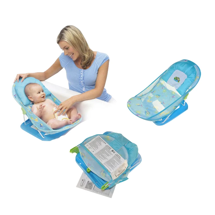 Fast delivery infant product portable foldable baby bather bath seat chair 