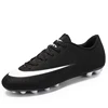 Size 34-44 Custom logo Professional black colour training chuteira futsal shoes soccer cleats shoes cr7 football boots