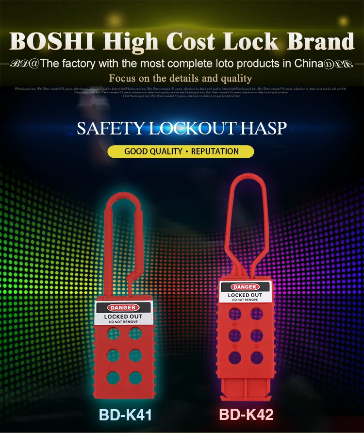 Lockout Hasp lock for safety Dielectric and Plastic allow to 6 padlocks