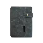 Manufactory pu leather notebook hardback leather journal custom spiral binding planner with pocket pen slot office notebook
