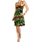 New Fashion Casual Women Dress Rasta Printed Beach Dress