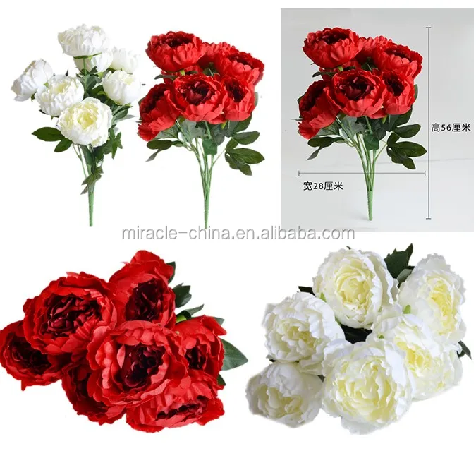 55 '' Beyaz Manolya Yapay çiçek dekorasyon için