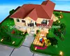 beautiful 3d building rendering drawing ,house plan/architectural building model maker