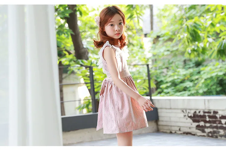 pink summer 2018 new party dresses for girls print sleeveless big girls princess dress clothes kids sundress teenagers clothing 5 6 7 8 9 10 11 12 13 14 15 years teenage girls cotton dresses for girls (11)