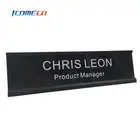 Gold color metal office table sign nameplate holder
