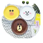 Biodegradable Bamboo Fiber Serving Dinner Dessert cartoon pictures Plates with FDA and LFGB certificate