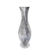 Handmade flower white glass vase