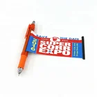 Custom Logo Pull Out Banner Pen Promotional Gift Touch Pen Stylus Ballpoint Pen With Advertising Banner