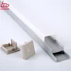 Square aluminum LED lighting profile with hiding wire case for led light bar
