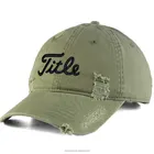 6panel distressed untructured baseball caps with 3D embroidery washed dad hats in old style
