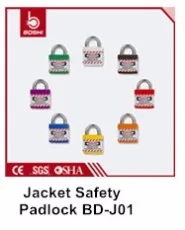 STAINLESS STEEL WIRE SAFETY PADLOCK BD-G41 any colors available, usually red and yellow