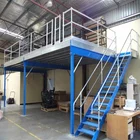 Industrial Warehouse Storage System Heavy Duty Multi Tier Steel Structure Garret