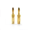 High precision electric brass terminal pin used for musical speaker cable &wire plug made in China