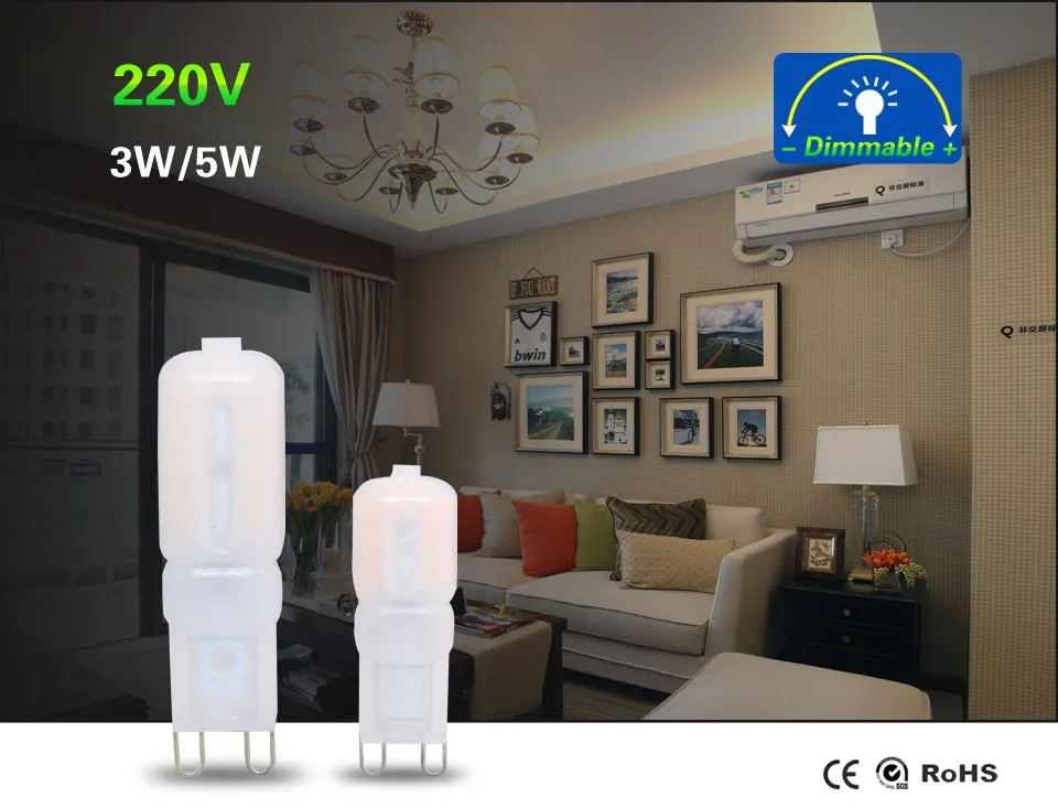 10PCS Mini G9 Led Dimmable Lamp Light 2835SMD 3W 5W Led Bulb 220V COB High Power High Transmittance 360 Degree Led Spot Light