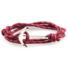 BN-F Fashion Jewelry Custom 316L Stainless Steel Anchor Nautical Rope Bracelet For Men
