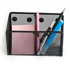Amazon hot-sale 2 compartments magnetic metal wire storage basket magnetic pen pencil holder for fridge metal