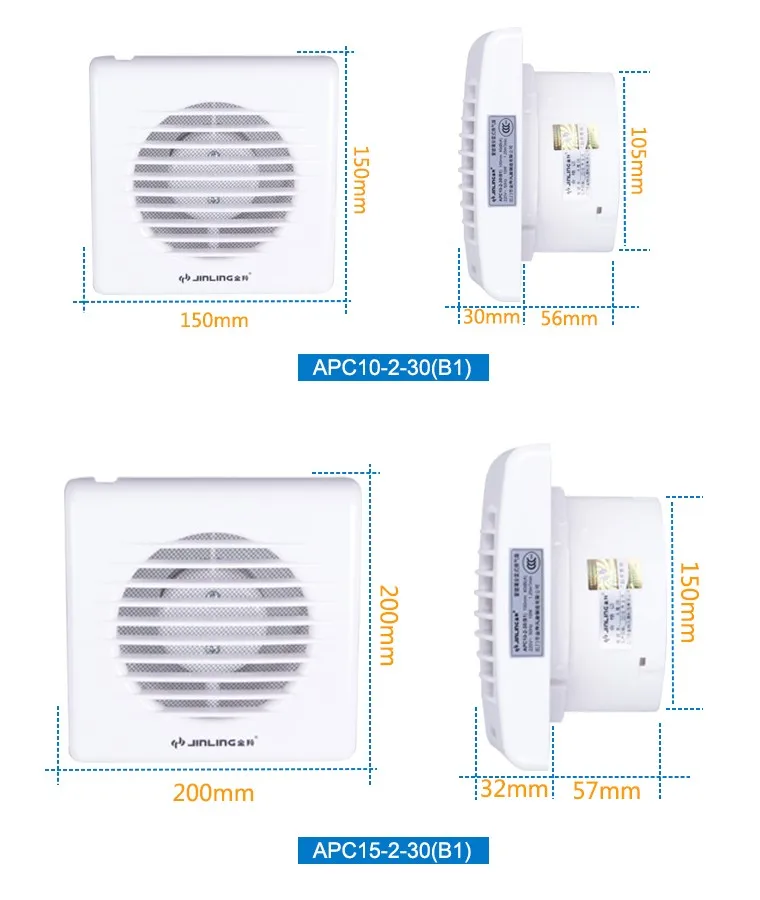 4 Inch Window Mounted toilet exhaust Fan Bathroom Fan Exhaust