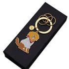 High quality custom made cartoon dog keychain gift accessories for key ring