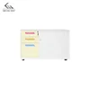 modern metal 3 drawer mobile pedestal movable file storage cabinet with roller shutter door