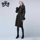 Winter Double-sided Slim Cashmere Fox Fur Coat Woman Long Wool Coat