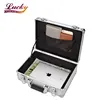 Silver Office Aluminum Briefcase Laptop Compartment Dual Combination Locking