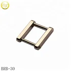 Gold plated wholesale metal open screw removable buckle blanks metal square ring for purse strap