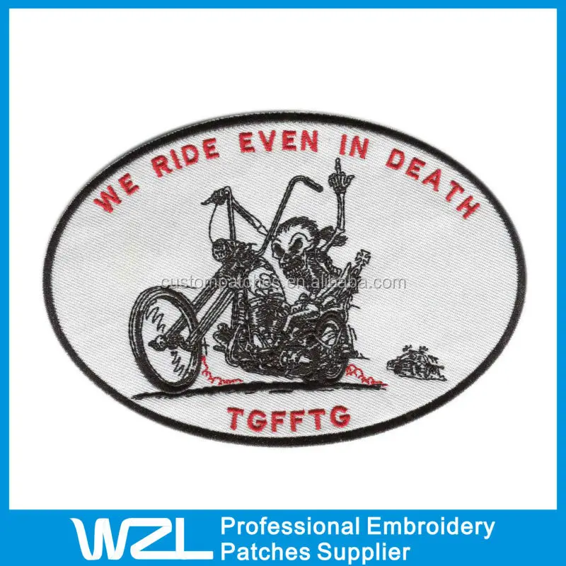 Embroidered Custom Patch Biker