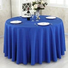 Round Tablecloth Solid Color Table Cloth Blue Hotel Party Wedding Tablecloth Dining and Coffee Table Cover
